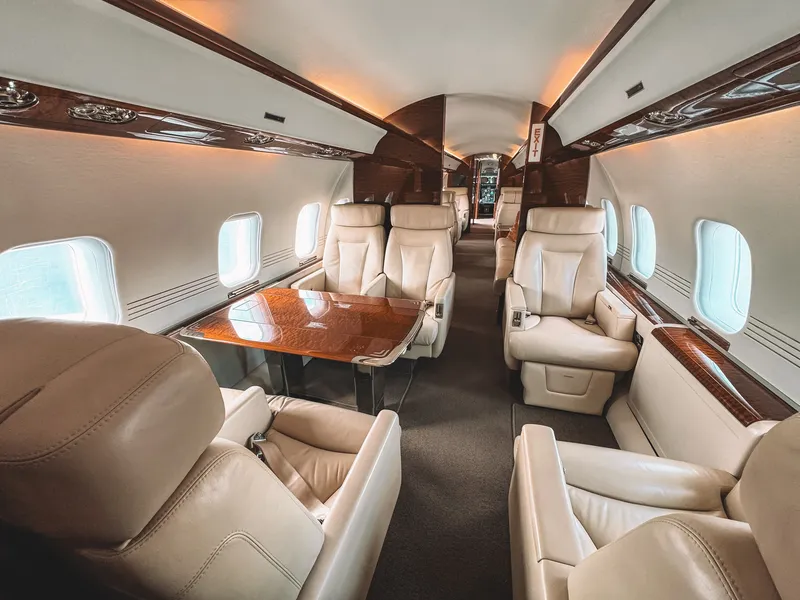 Private jet interior